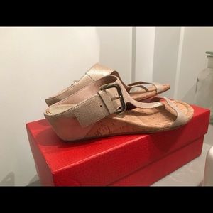 Donald Pliner Doli Reptile-Embossed Low wedge